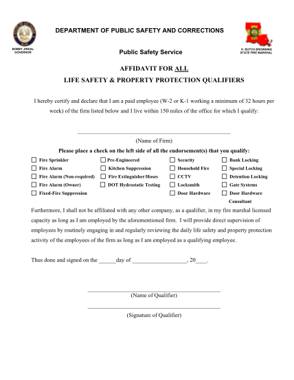 60264930-affidavit-for-all-life-safety-amp-property-protection-qualifiers-sfm-dps-louisiana