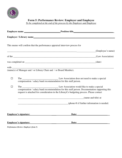 60952810-form-5-performance-review-employer-and-employee-libraryco