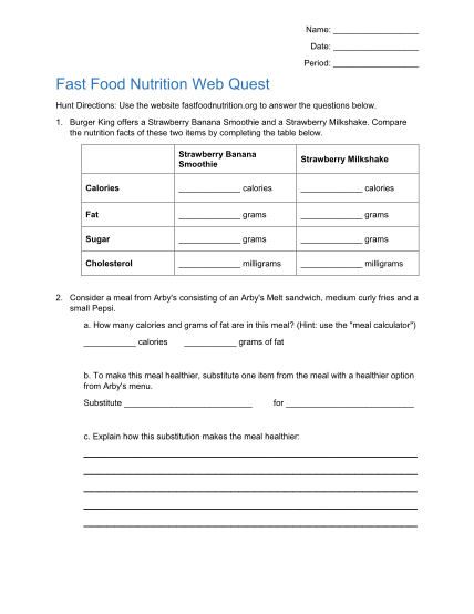 61291445-fast-food-nutrition-webquest-answer-key