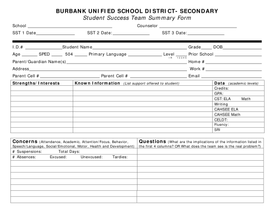 62055735-sst-form-secondary-2010-burbank-unified-school-district