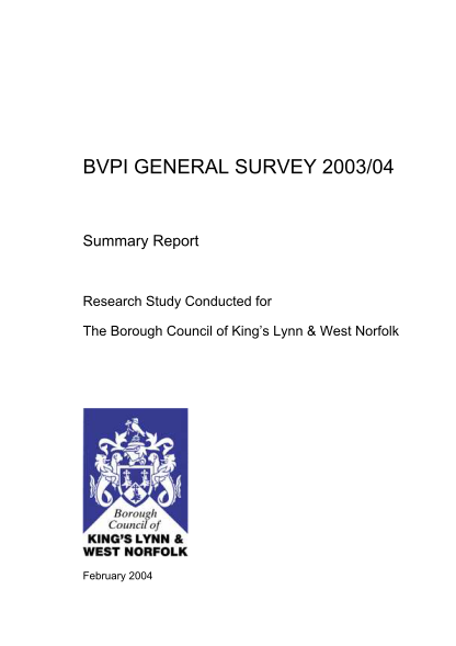 62140765-bvpi-general-survey-200304-borough-council-of-kingamp39s-lynn-west-norfolk-gov
