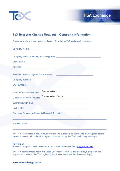 62228077-tex-register-change-request-bcompany-informationb-tex-tisa-bb-tisaexchange-co