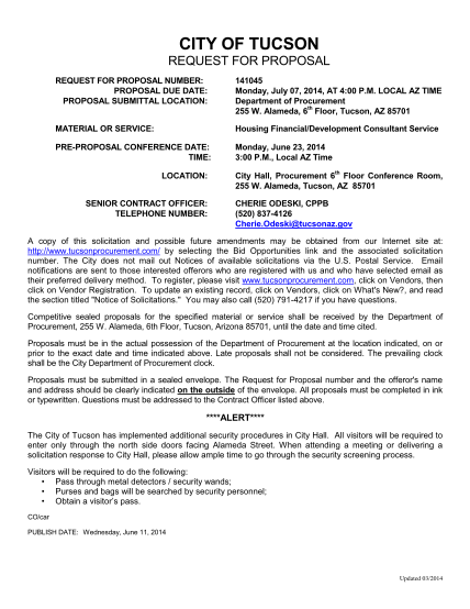 62684021-city-of-tucson-request-for-proposal-request-for-proposal-number-proposal-due-date-proposal-submittal-location-141045-monday-july-07-2014-at-400-p