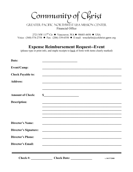 62749709-expense-reimbursement-request-form-event-v-04-17-2008doc-008doc-cofchrist-gpnw