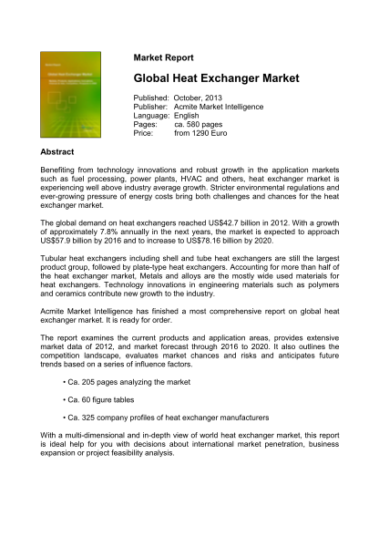 63114529-global-heat-exchanger-market-market-research-report