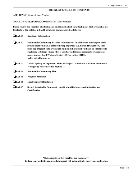 63214035-checklist-amp-table-of-contents-applicant-town-of-new-windsor-dhcd-maryland
