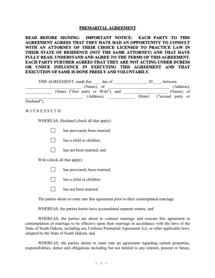 6341161-south-dakota-prenuptial-premarital-agreement-uniform-premarital-agreement-act-with-financial-statements