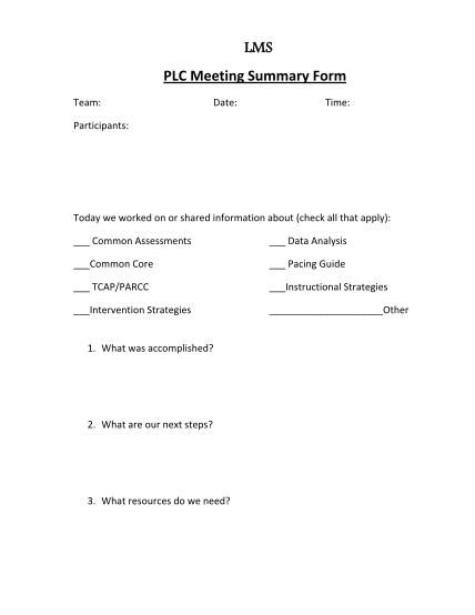 63481998-plc-meeting-summary-form-lms-marshall-k12tn