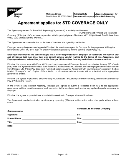 63513482-mailing-address-des-moines-ia-503920002-principal-life-agency-agreement-for-insurance-company-form-w2-reporting-agreement-applies-to-std-coverage-only-this-agency-agreement-for-form-w2-reporting-agreement-is-made-by-and-between