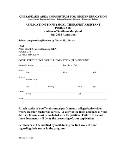 64112619-chesapeake-area-consortium-for-higher-education-anne-arundel-community-college-college-of-southern-maryland-chesapeake-college-application-to-physical-therapist-assistant-program-college-of-southern-maryland-fall-2014-admission-submit