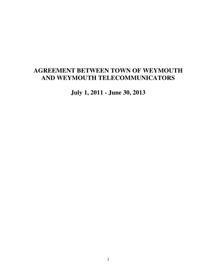 64294648-agreement-between-town-of-weymouth-and-weymouth-telecommunicators-weymouth-ma