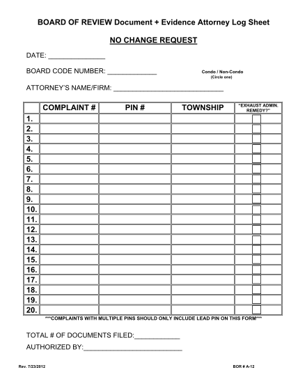 64464000-no-change-request-log-sheet-cook-county-board-of-review