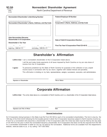 64499616-nonresident-shareholder-agreement-nc-department-of-revenue