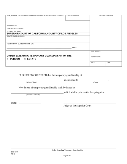 19 temporary guardianship without court Free to Edit Download