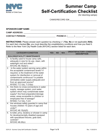 64645707-summer-camp-self-certification-checklist-nycgov-nyc