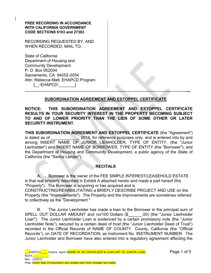 64701585-sample-subordination-agreement-california-department-of-bb-hcd-ca