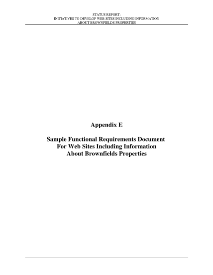 64866560-status-report-intiatives-to-develop-web-sites-including-information-about-brownfields-properties-appendix-e-sample-functional-requirements-document-epa