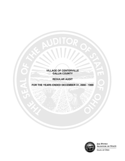 6493553-village-of-centerville-gallia-county-regular-audit-for-the-years-ended-auditor-state-oh