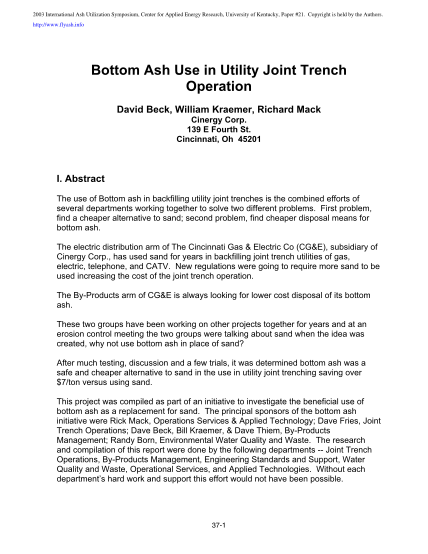 64935885-bottom-ash-use-in-utility-joint-trench-operation-flyash