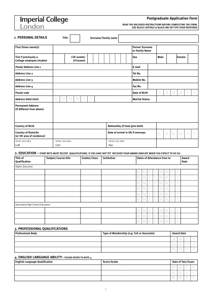 65087810-pg-app-form-centre-for-bioinformatics-imperial-college-london-bioinformatics-ic-ac