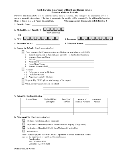 6511421-fillable-sc-dhhs-form-205-scdhhs