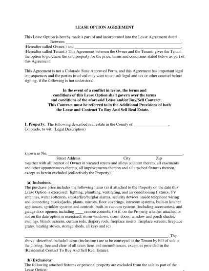 option agreement template