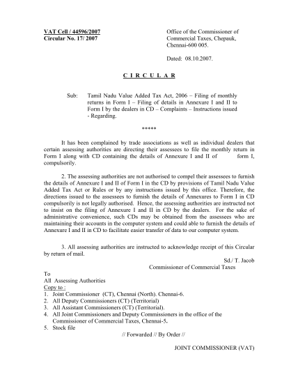 65233941-filing-of-monthly-returns-in-form-i-tamil-nadu-vat-tnvat-gov