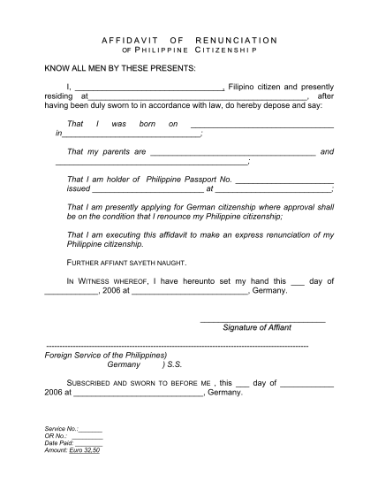 Affidavit Of Single Status Sample Philippines   65360195  A F F I D A V I T Philippines  X 01 