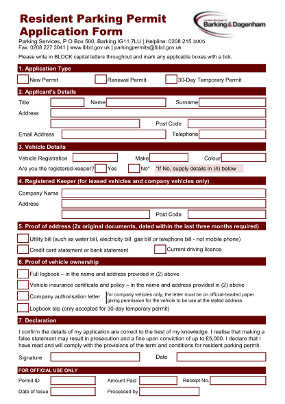 65551204-fillable-resident-parking-permit-barking-dagenham-form-barking-dagenham-gov