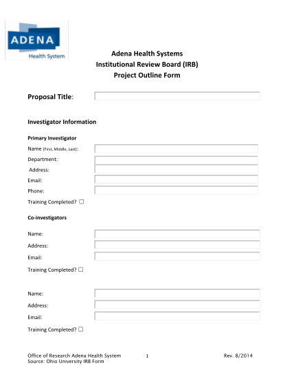 65601065-project-outline-form-adena-health-system-adena