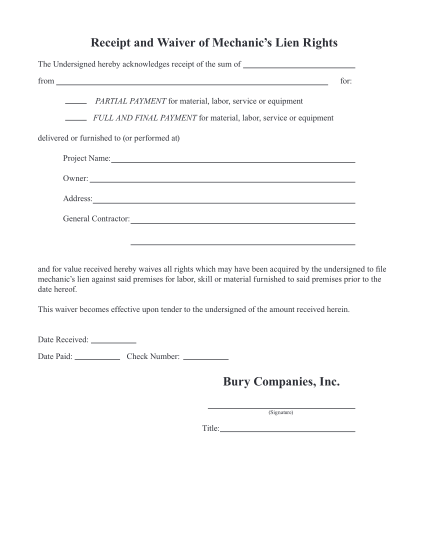 65617464-receipt-and-bwaiverb-of-mechanic39s-blienb-rights-bury-companies-inc