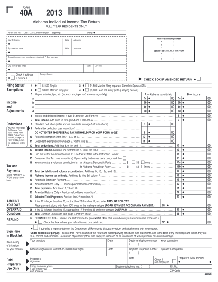65894905-13f40ablkpdf-form-2013-1300014a-40a-alabama-individual-income-tax-return-full-year-residents-only-for-the-year-jan-revenue-alabama