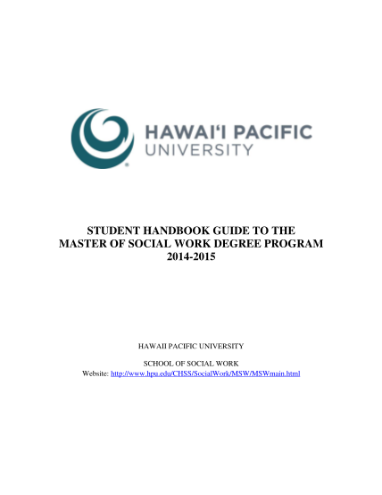 66107369-student-handbook-guide-to-the-master-of-social-work-degree-program-20142015-hawaii-pacific-university-school-of-social-work-website-httpwww-hpu