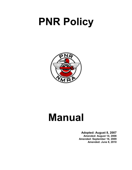 66313711-pnr-policy-manual-nmra-pacific-northwest-region-national-pnr-nmra