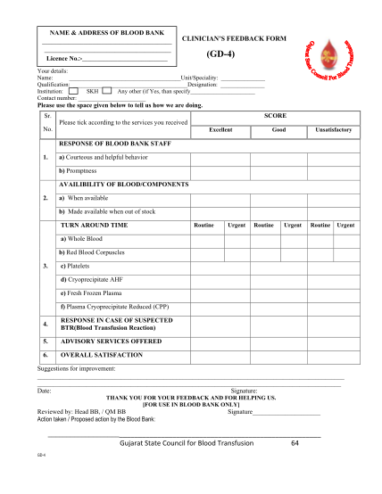 66740755-4-clinician-feedback-form-gscbt-gujarat-state-council-for-blood
