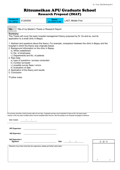 sample research proposal time schedule