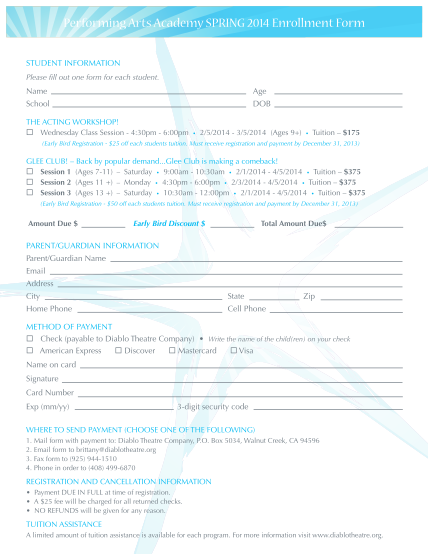 66773046-performing-arts-academy-spring-2014-enrollment-form