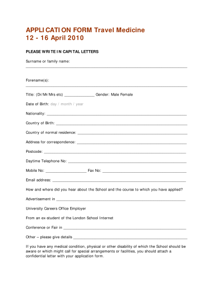 66903589-application-form-travel-medicine-12-16-april-2010-lshtm-ac