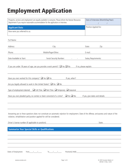 18 Walmart Application For Employment Fiilable Free To Edit Download