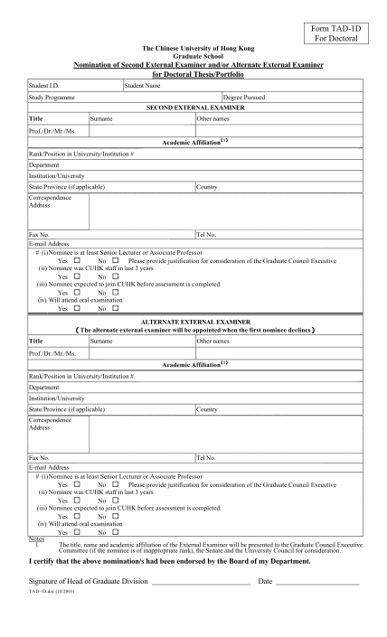 67523797-form-tad-1d-for-doctoral-the-chinese-university-of-hong-kong