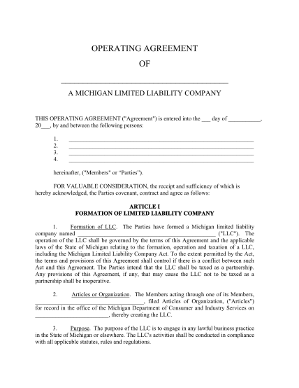 675485-michigan-limited-liability-company-llc-operating-agreement
