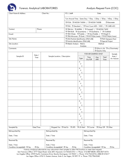 67566818-fillable-forensic-coc-form