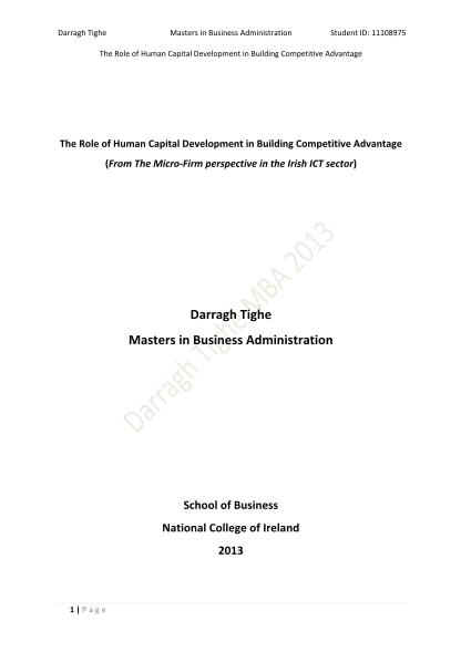 68112882-darragh-tighe-masters-in-business-administration-student-id-11108975-the-role-of-human-capital-development-in-building-competitive-advantage-the-role-of-human-capital-development-in-building-competitive-advantage-from-the-microfirm