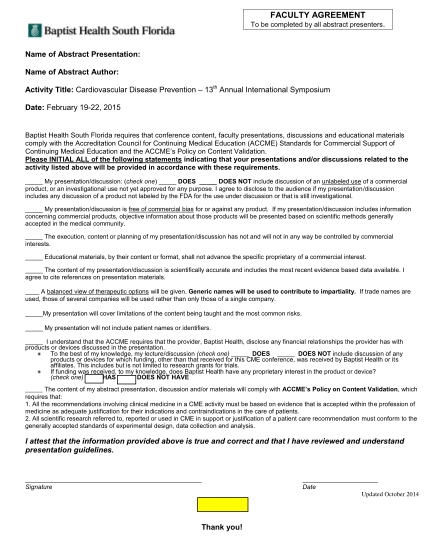 68220205-faculty-agreement-form-continuing-medical-education-baptist