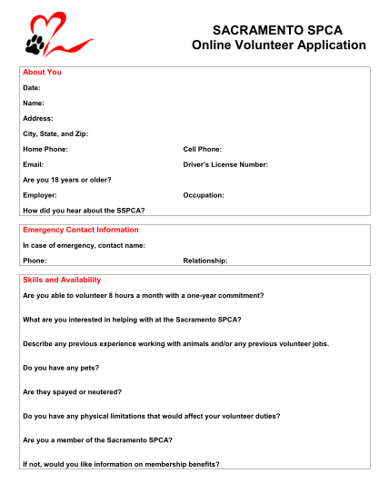 6840223-fillable-spca-volunteer-application-form-dartmouth