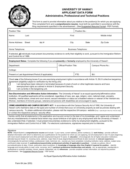 6847769-fillable-suggested-resume-format-for-university-of-hawai-i-administrative-professional-and-technical-position-hawaii