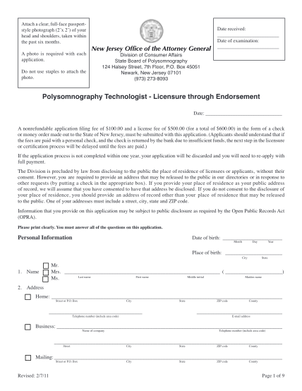 69064-fillable-nj-polysomnography-license-endorsement-application-form-nj