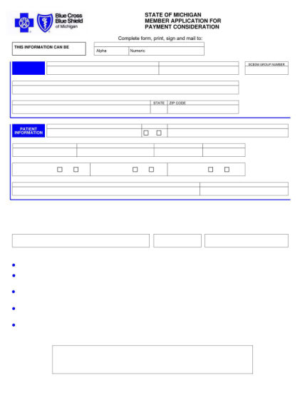 6916911-fillable-blue-cross-of-michigan-member-application-for-payment-consideration-form