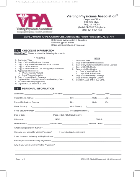 6920298-fillable-visiting-physicians-association-corporate-office-form
