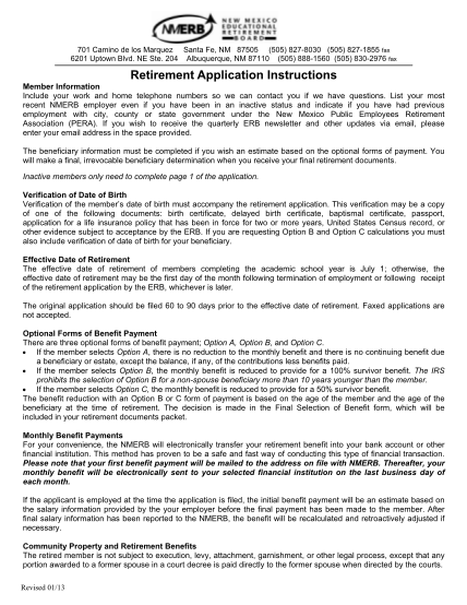 6944905-erb-application-for-retirement-erb-application-for-retirement-other-forms-hr-unm